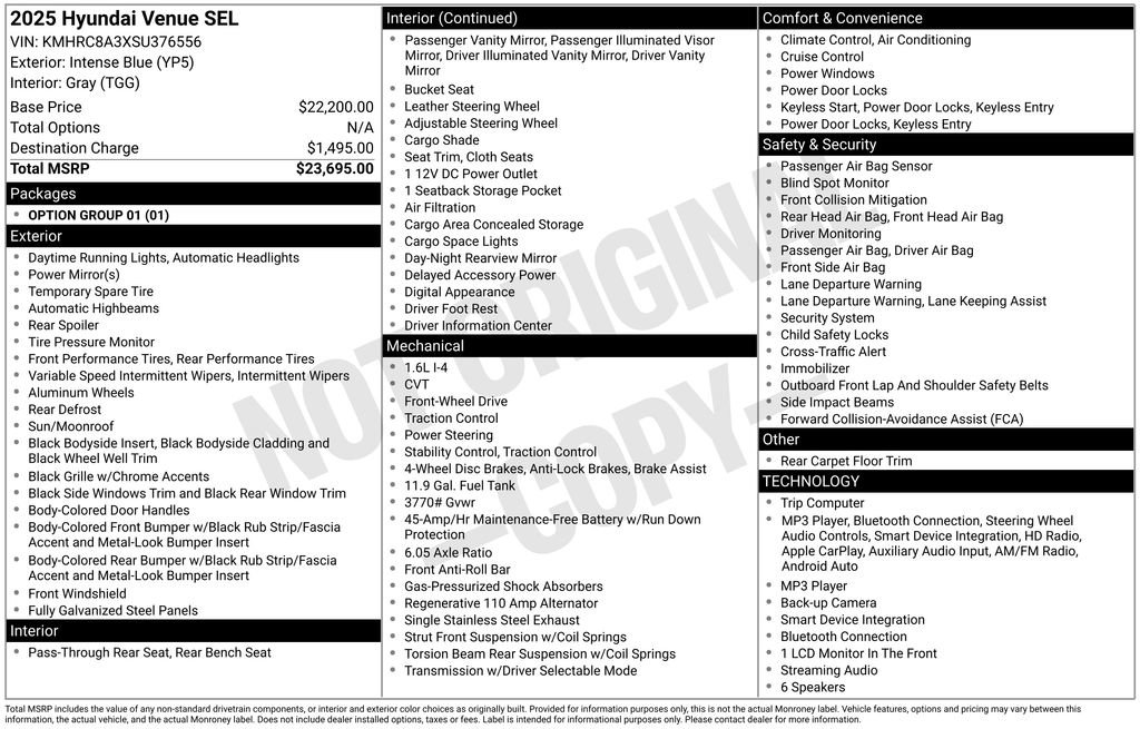 Used 2025 Hyundai Venue SEL FWD image 18