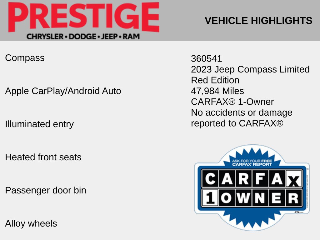 Used 2023 Jeep Compass Limited AWD/4WD image 8