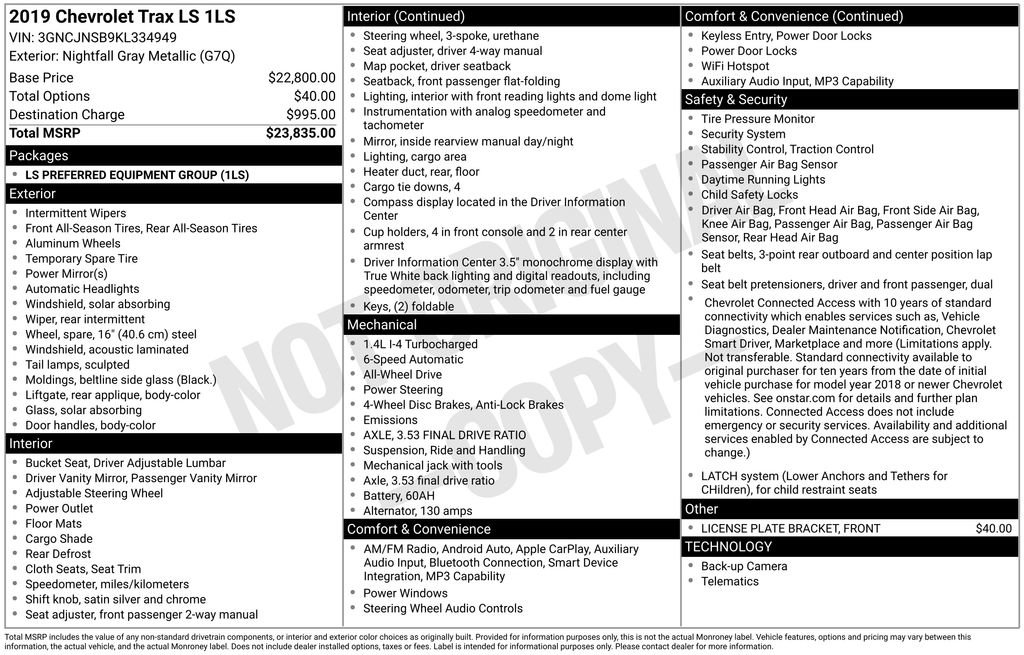 Used 2019 Chevrolet Trax LS image 3