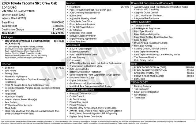 Used 2024 Toyota Tacoma SR5 AWD/4WD image 5