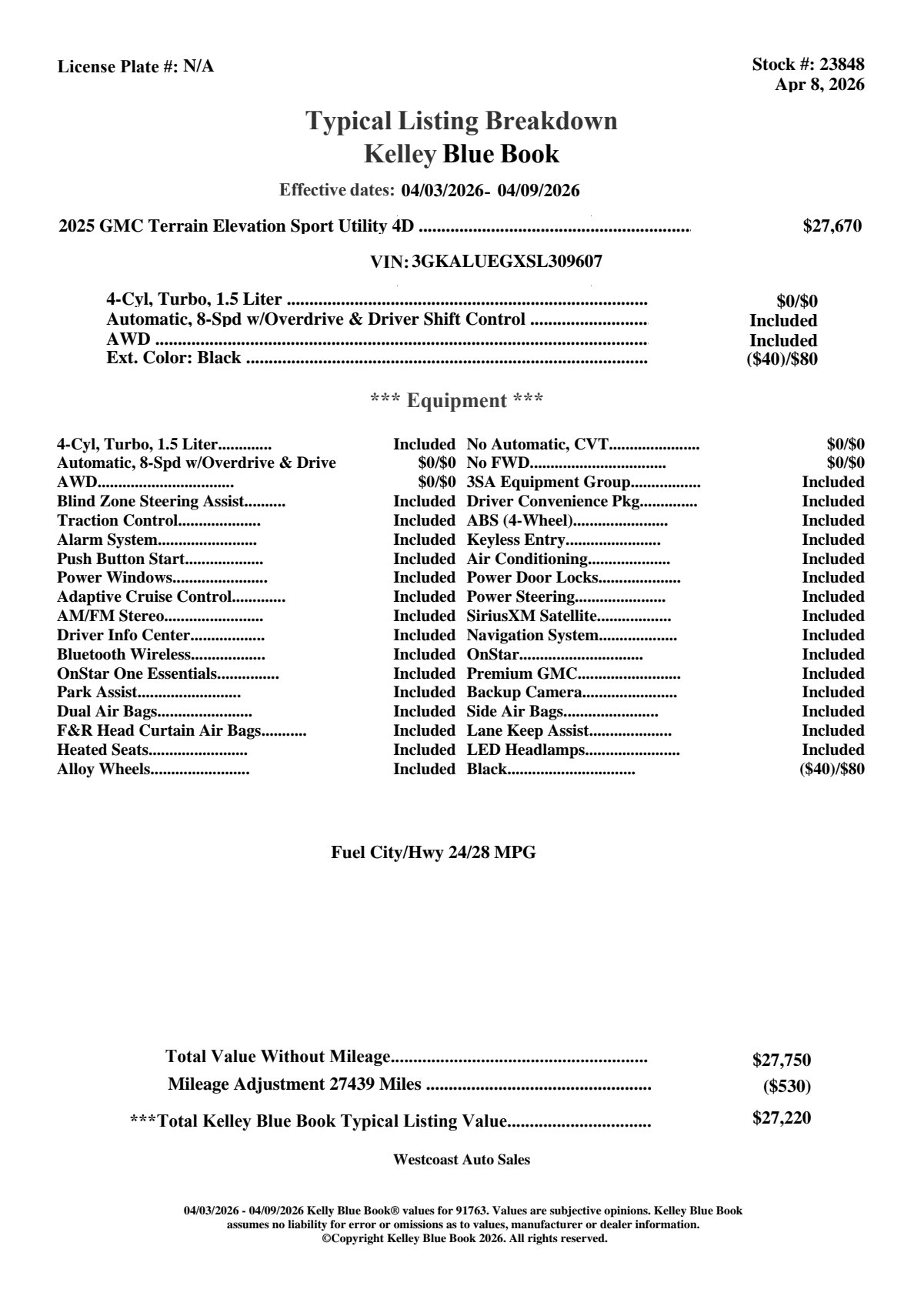 Used 2025 GMC Terrain Elevation image 4