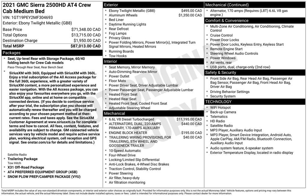 Used 2021 GMC Sierra 2500 AT4