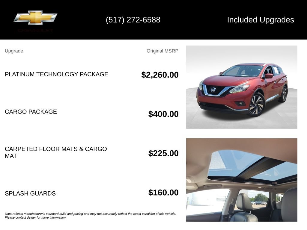 Used 2016 Nissan Murano Platinum w/ Platinum Technology Package AWD/4WD image 5