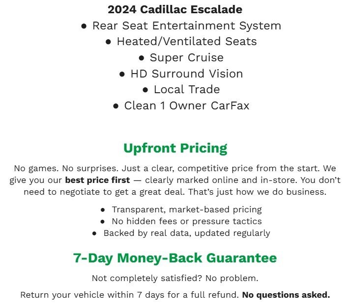 Used 2024 Cadillac Escalade ESV Premium Luxury AWD/4WD image 2