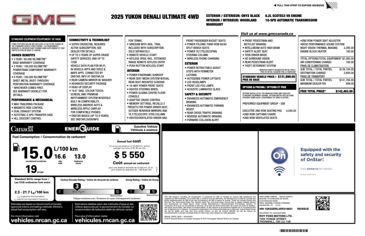 Used 2025 GMC Yukon Denali Ultimate AWD/4WD image 2