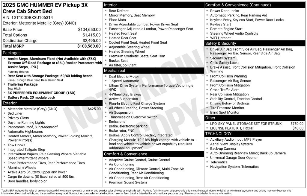 New 2025 GMC Hummer EV 3X AWD/4WD image 32