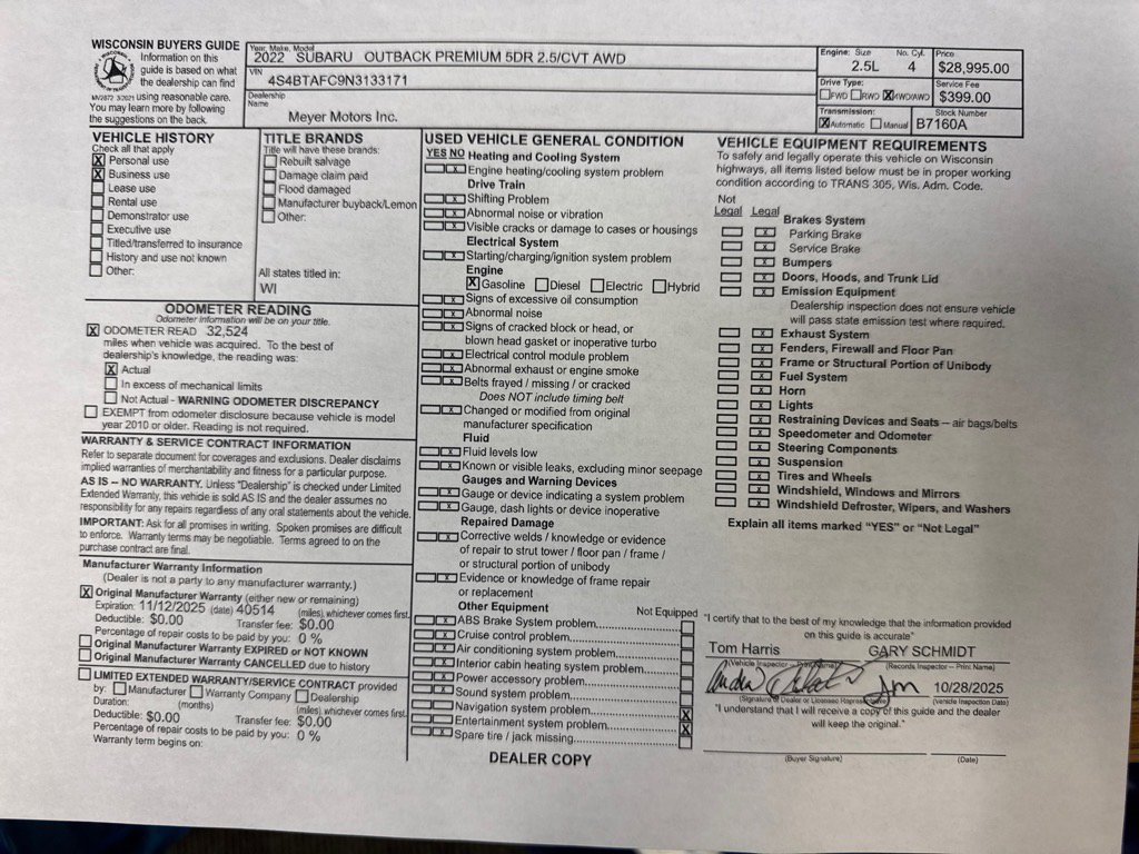 Used 2022 Subaru Outback Premium image 24