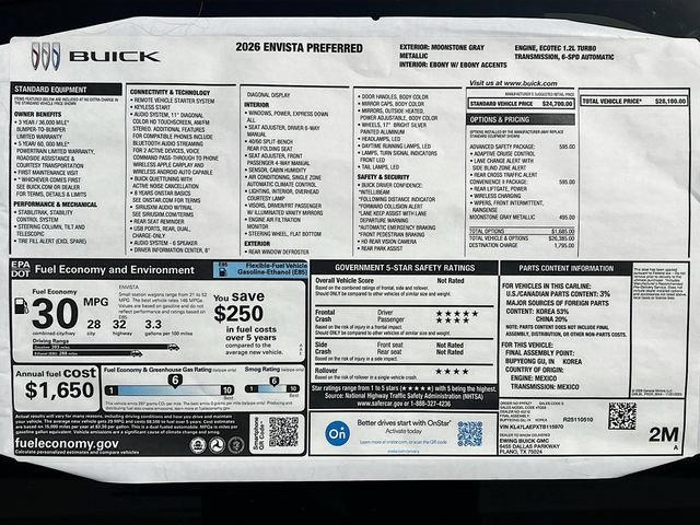 New 2026 Buick Envista Preferred w/ Convenience II Package FWD image 21