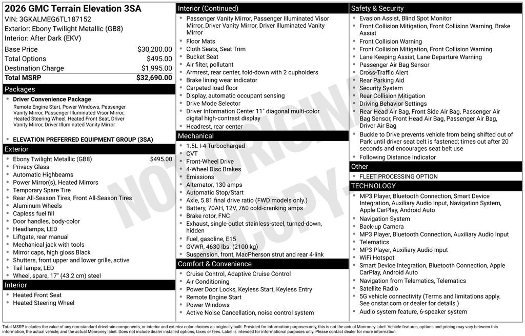 Certified 2026 GMC Terrain Elevation FWD image 5