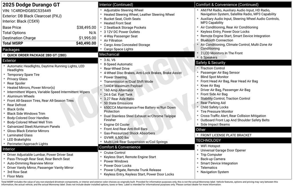 Used 2025 Dodge Durango GT RWD image 3