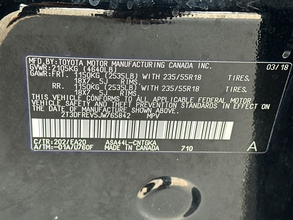 Used 2018 Toyota RAV4 Limited w/ All Weather Liner Package image 33