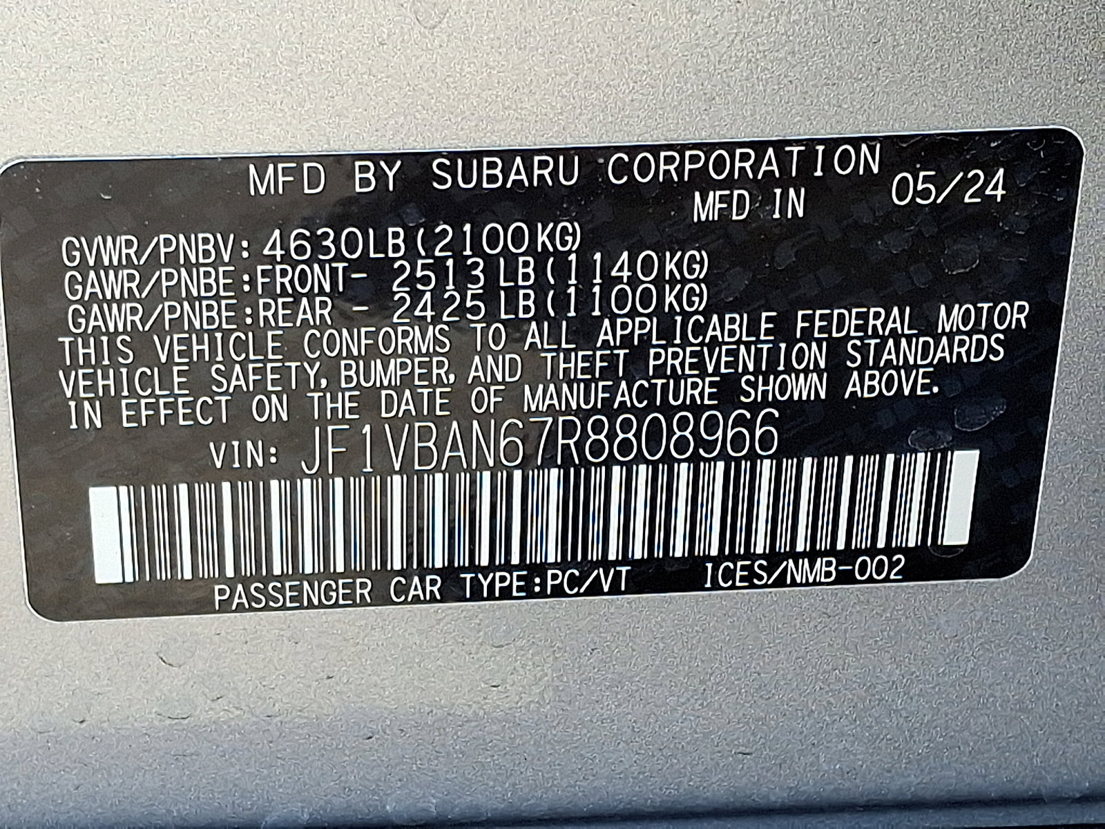 Used 2024 Subaru WRX Limited w/ Popular Package #2A image 29