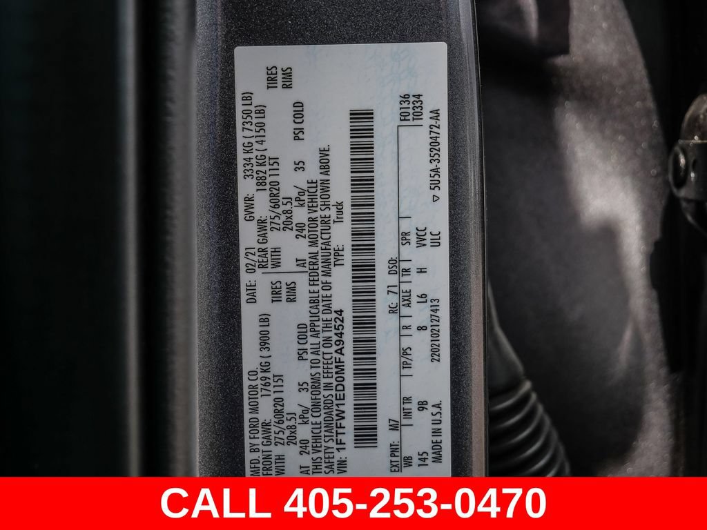 Used 2021 Ford F150 Platinum w/ Equipment Group 701A High AWD/4WD image 44