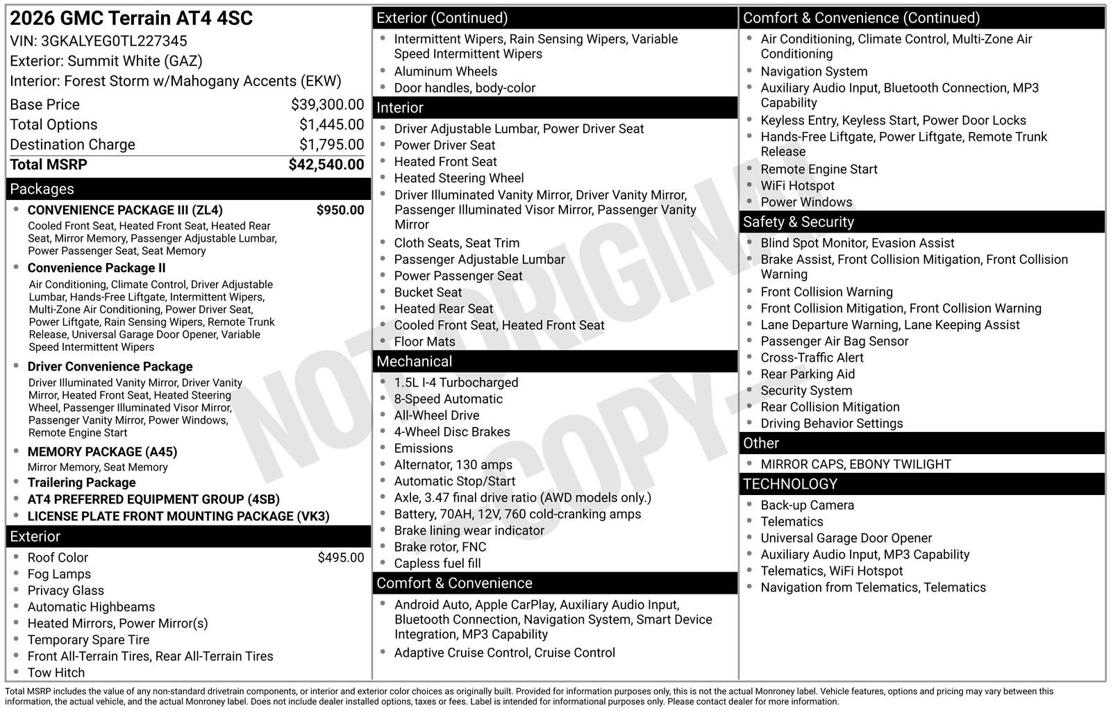 New 2026 GMC Terrain AT4 w/ Convenience Package III image 10