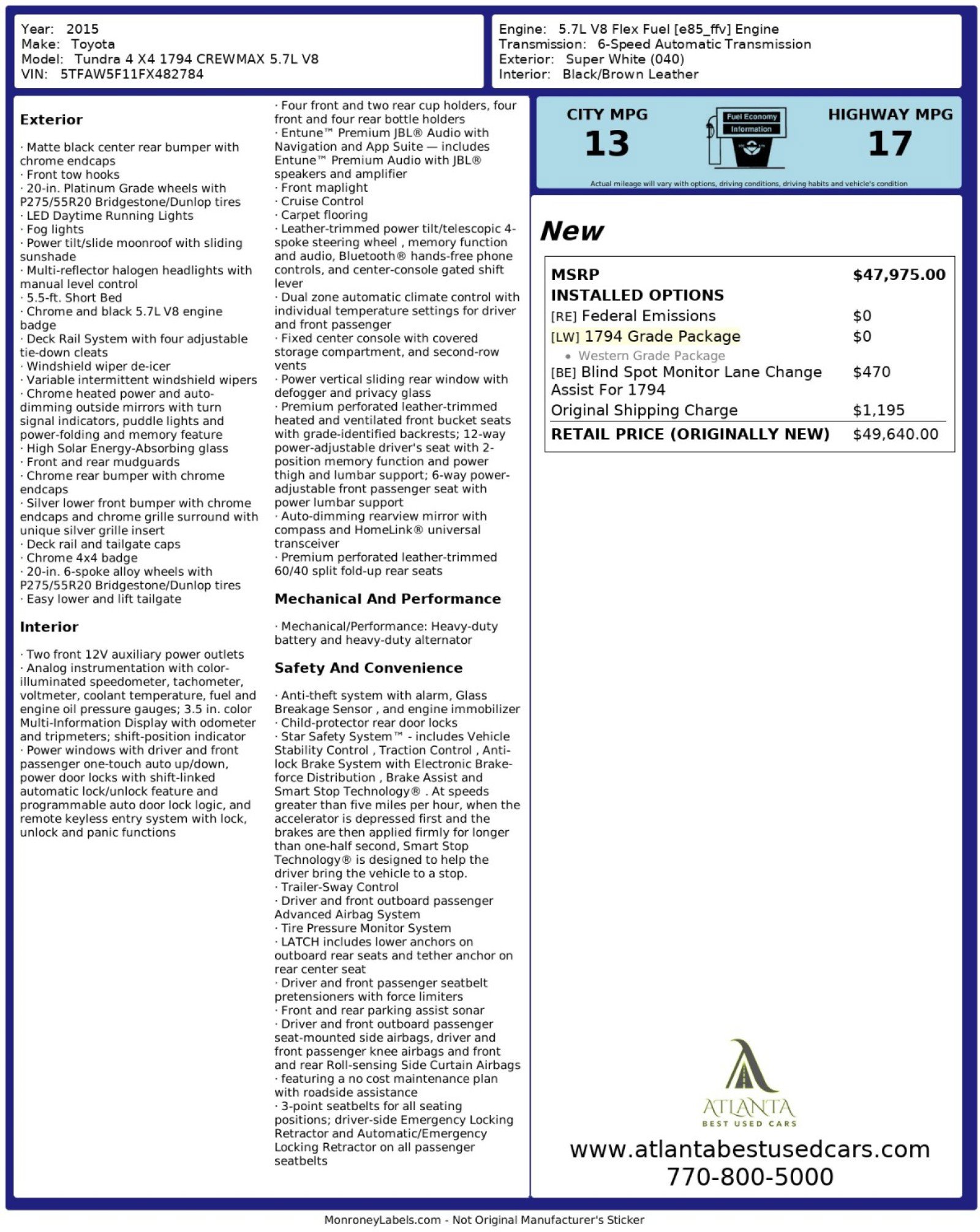 Used 2015 Toyota Tundra 1794 Edition image 55