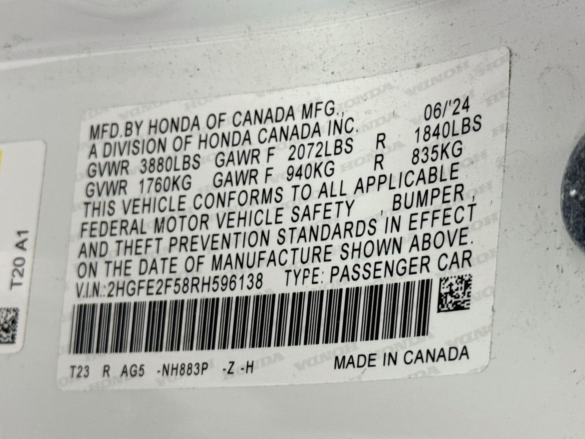 Certified 2024 Honda Civic Sport image 29