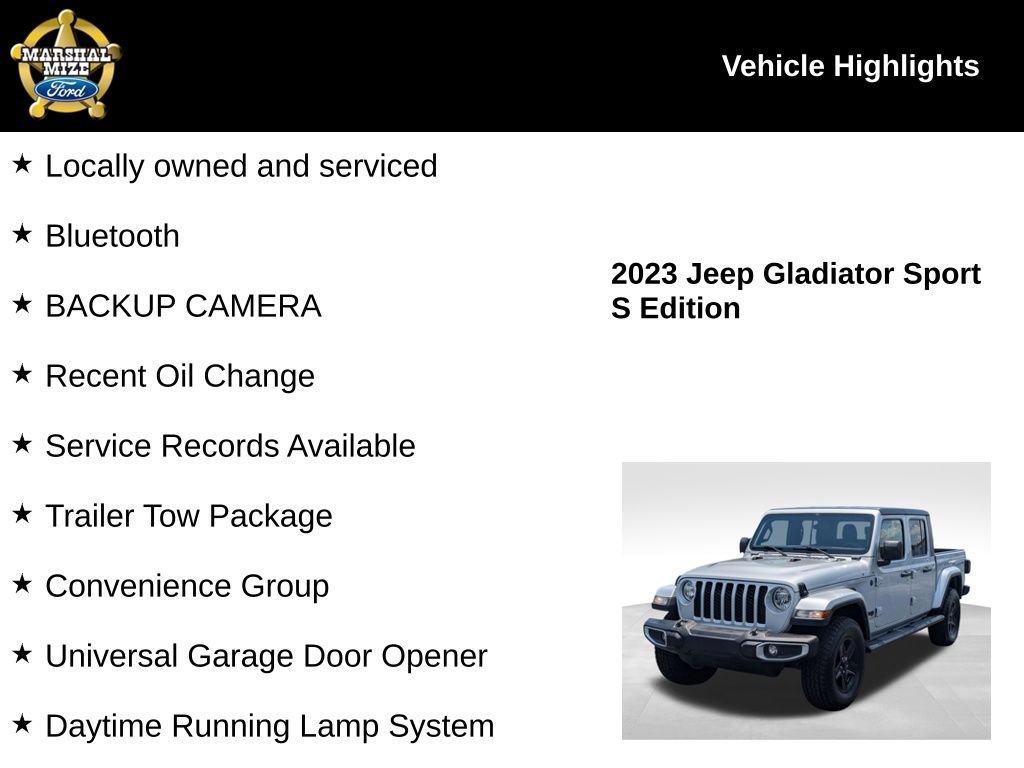 Used 2023 Jeep Gladiator Sport AWD/4WD image 2