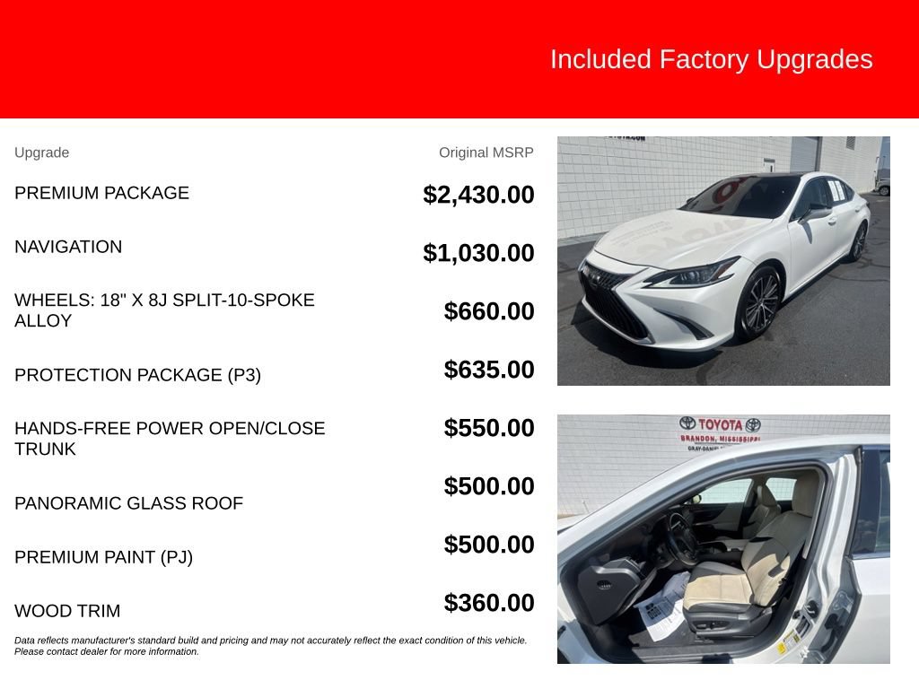 Used 2023 Lexus ES 350 w/ Premium Package FWD image 5