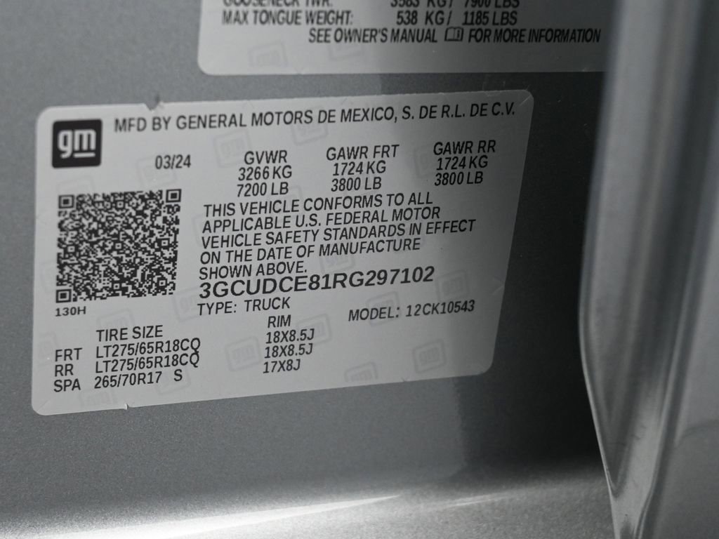 Used 2024 Chevrolet Silverado 1500 Custom Trail Boss w/ LPO, Dark Essentials Package image 18