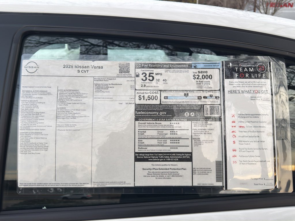 New 2025 Nissan Versa S w/ Trunk Package image 12