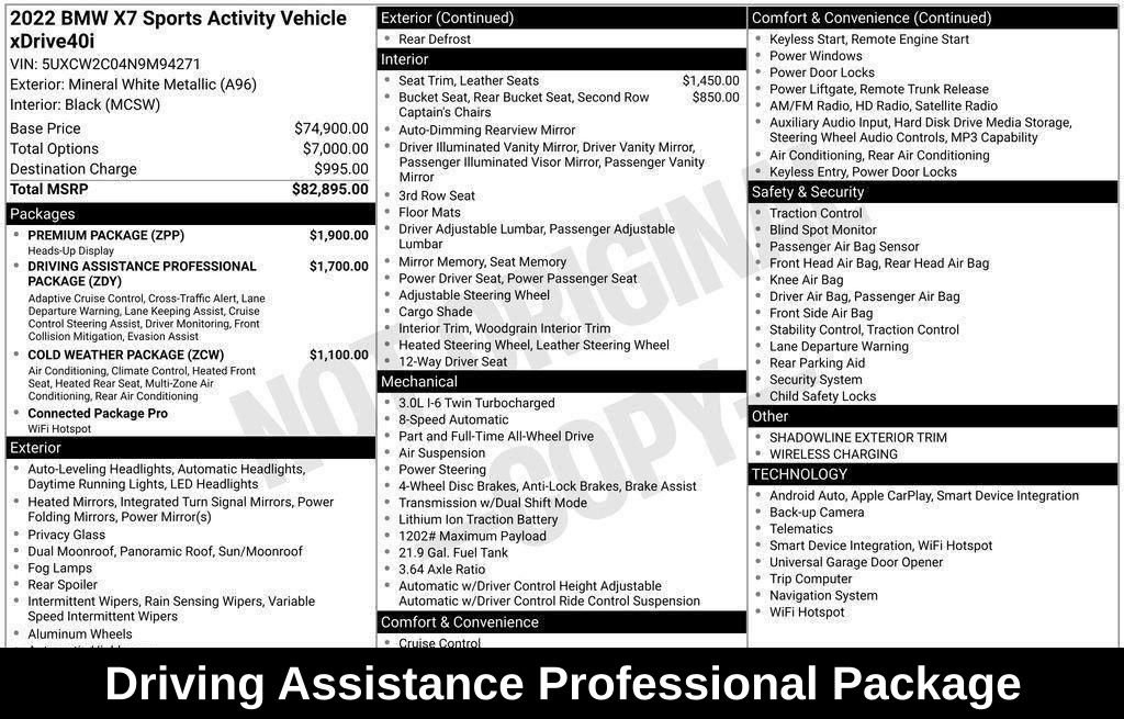 Used 2022 BMW X7 xDrive40i w/ Premium Package image 11