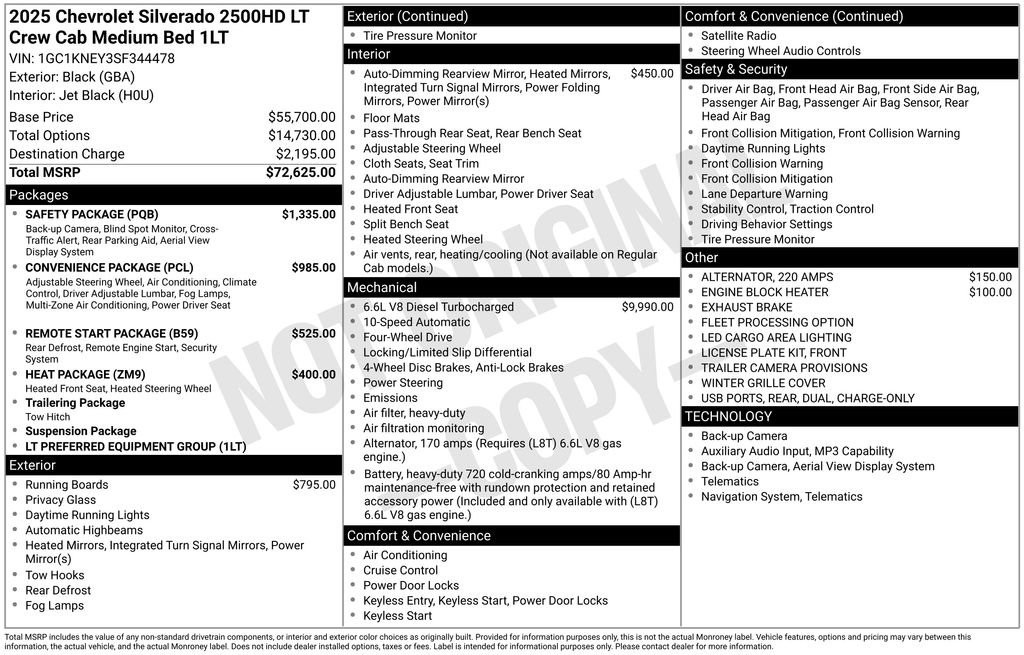 Used 2025 Chevrolet Silverado 2500 LT w/ Safety Package AWD/4WD image 19