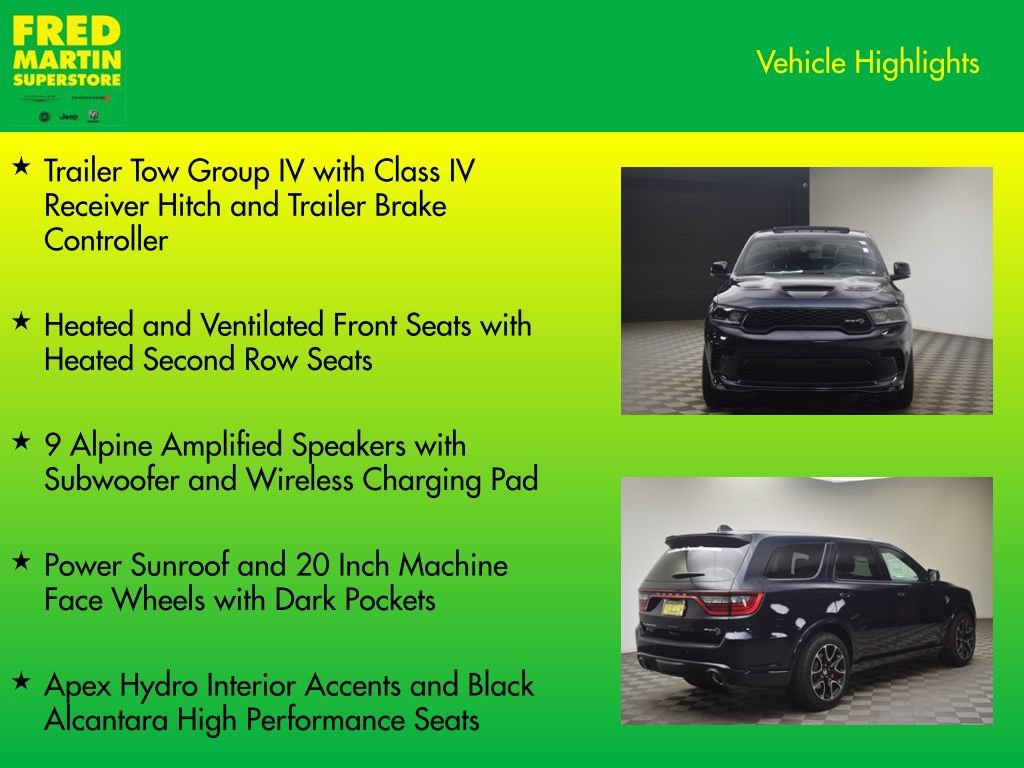 New 2026 Dodge Durango SRT Hellcat w/ Trailer Tow Group IV AWD/4WD image 14