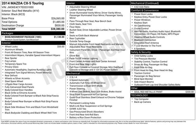 Used 2014 MAZDA CX-5 Touring w/ Bose/Moonroof Package image 10