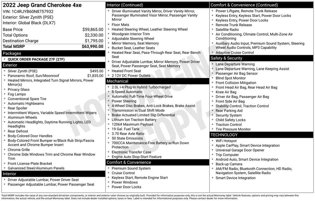 Used 2022 Jeep Grand Cherokee Limited 4xe image 6