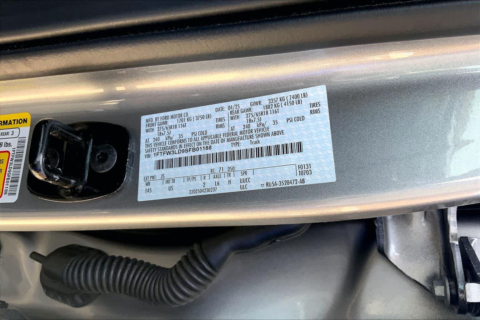 Used 2025 Ford F150 XLT w/ Equipment Group 301A Standard AWD/4WD image 34
