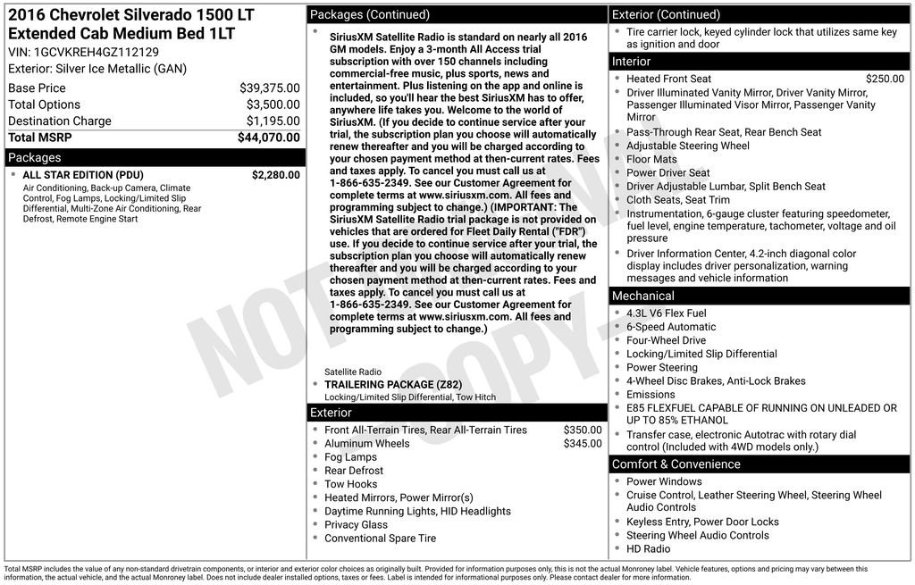 Used 2016 Chevrolet Silverado 1500 LT w/ All Star Edition image 13