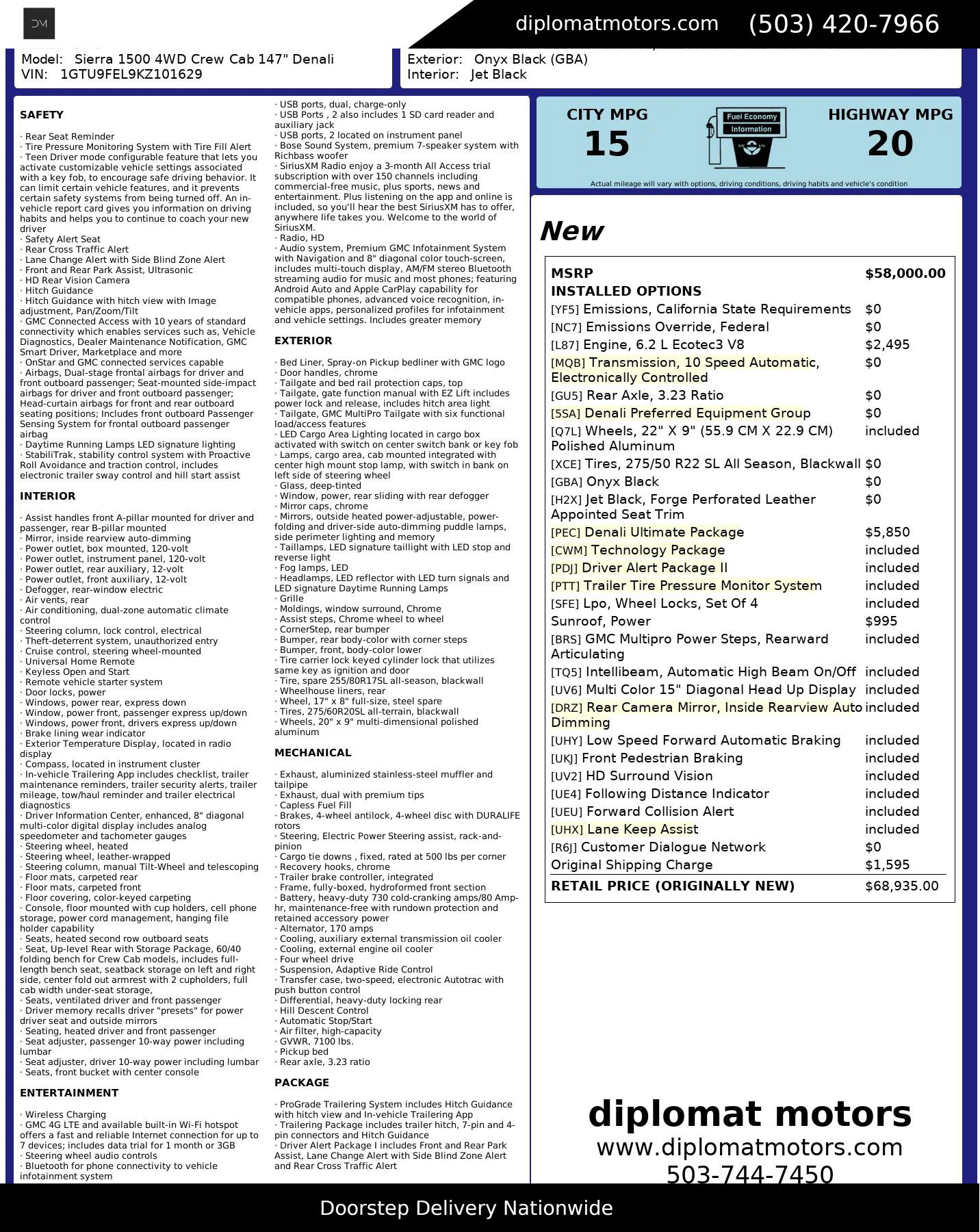 Used 2019 GMC Sierra 1500 Denali w/ Denali Ultimate Package image 2