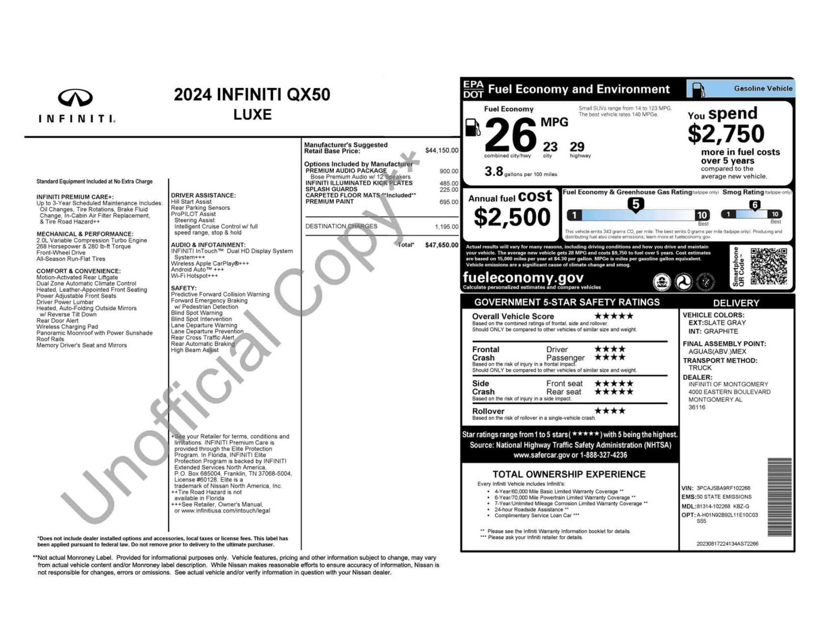 Used 2024 INFINITI QX50 Luxe FWD image 56