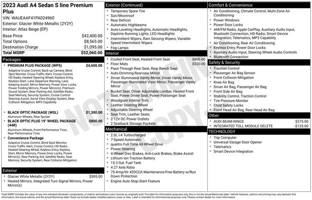 Used 2023 Audi A4 2.0T Premium Plus w/ Premium Plus Package image 9
