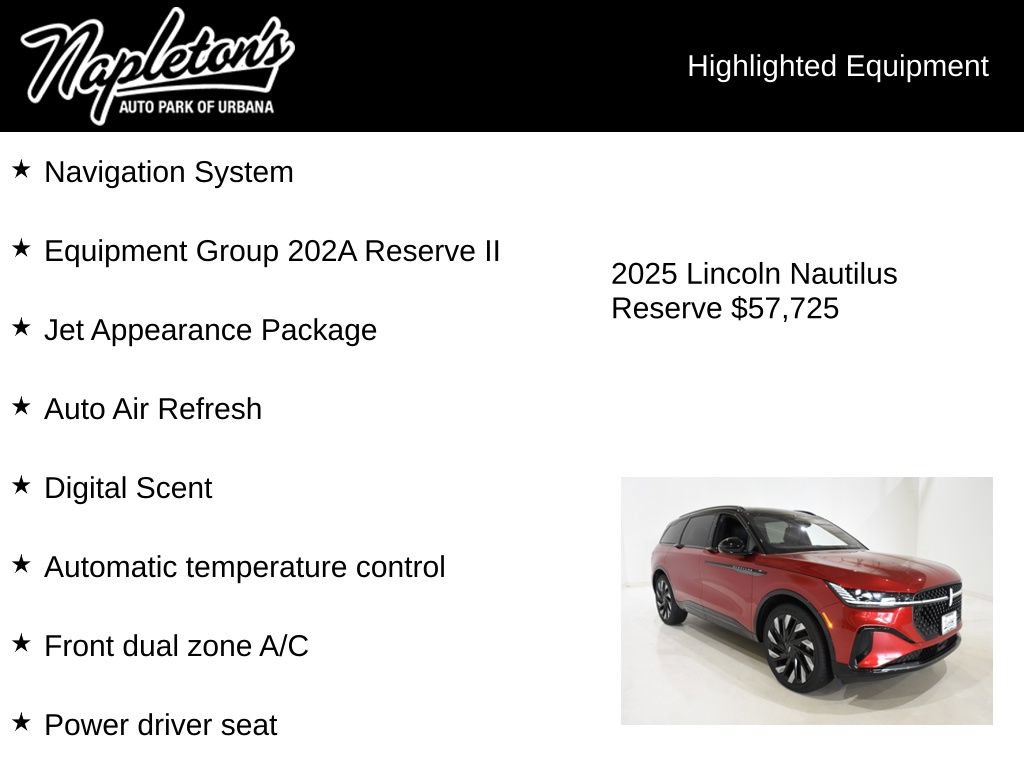 Used 2025 Lincoln Nautilus Reserve w/ Jet Appearance Package AWD/4WD image 15