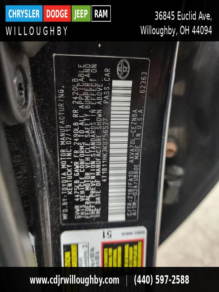 Used 2019 Toyota Camry LE FWD image 42