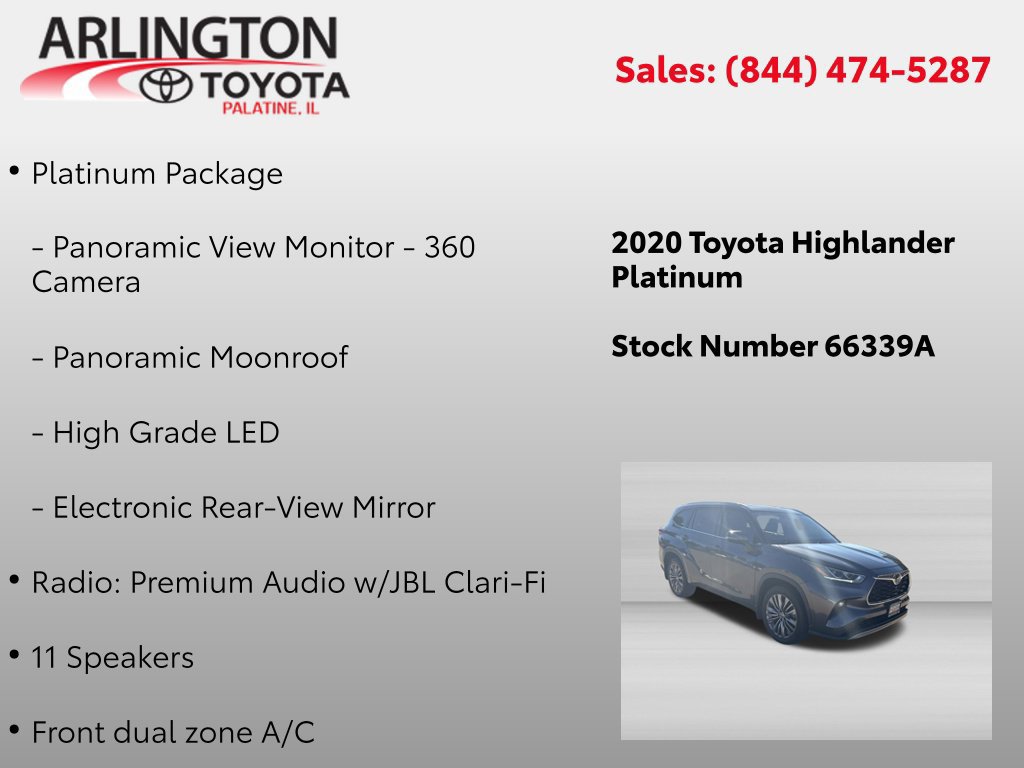 Used 2020 Toyota Highlander Platinum AWD/4WD image 2