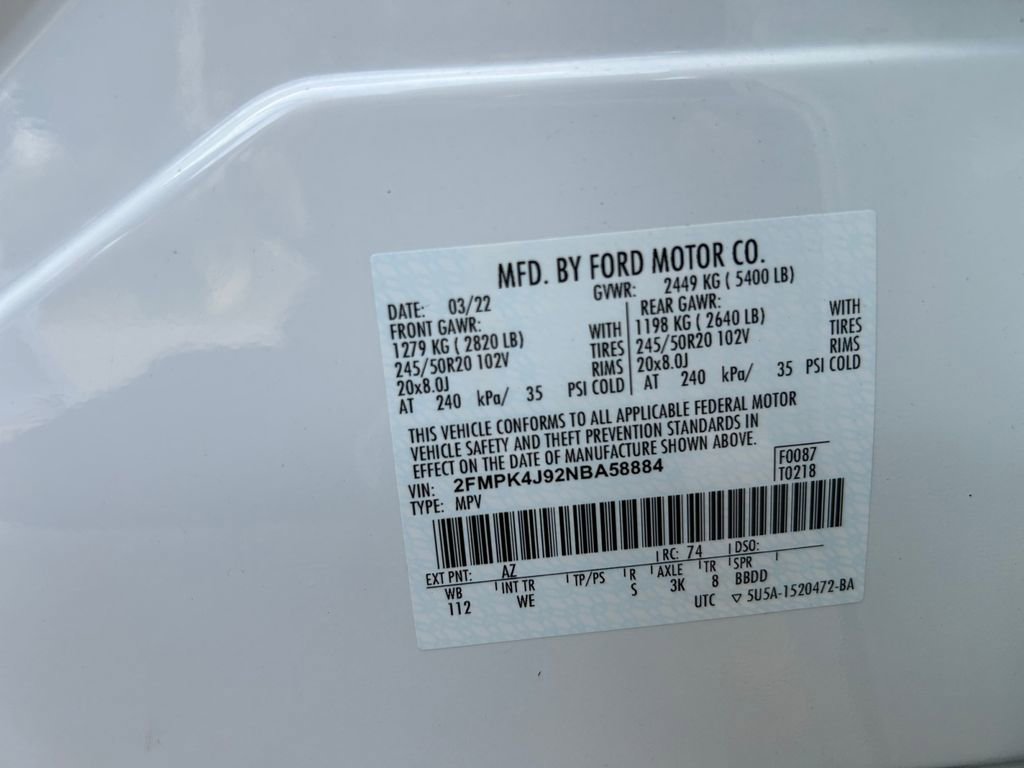 Used 2022 Ford Edge ST-Line w/ Class II Trailer Tow Package AWD/4WD image 35