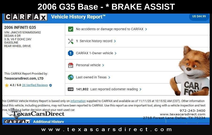 Used 2006 INFINITI G35 Sedan w/ (P02) Premium Pkg B image 9