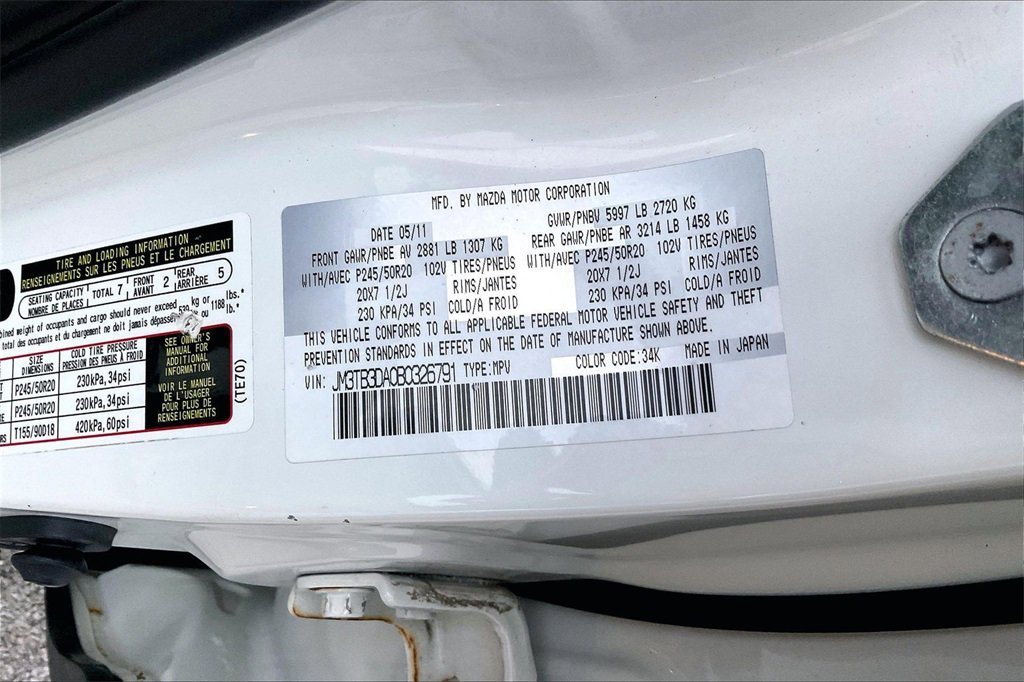 Used 2011 MAZDA CX-9 Grand Touring w/ Moonroof & Bose Audio Pkg image 33