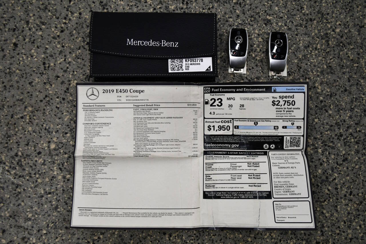 Used 2019 Mercedes-Benz E 450 E 450 2dr Coupe image 33