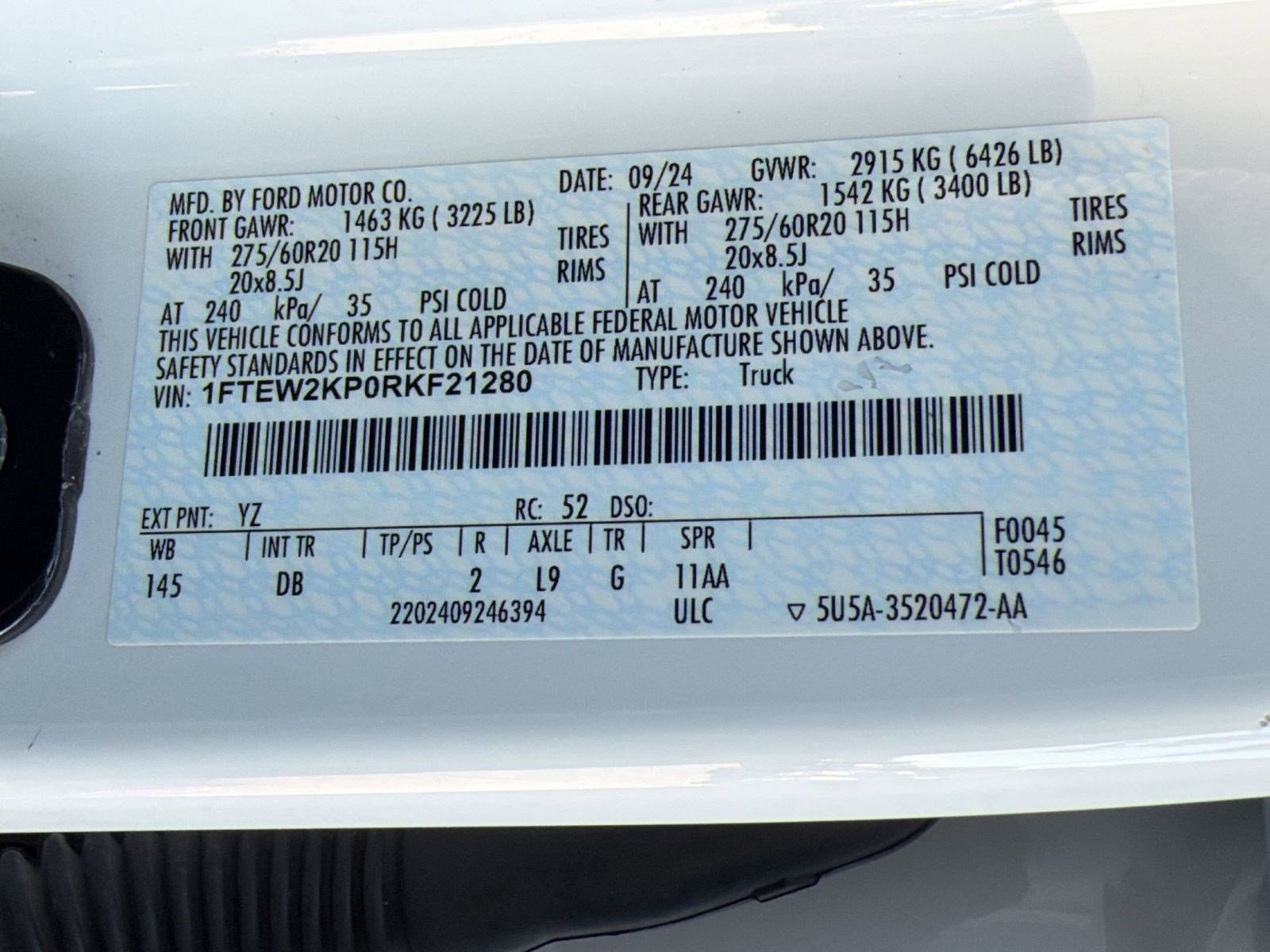 Used 2024 Ford F150 STX w/ STX Black Appearance Package RWD image 19