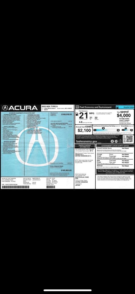 Used 2022 Acura NSX Type S image 27