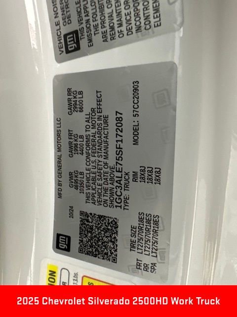 New 2025 Chevrolet Silverado 2500 W/T image 13