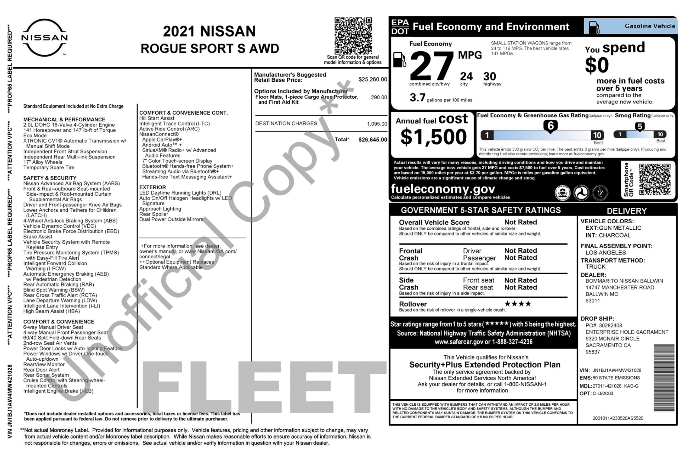 Used 2021 Nissan Rogue Sport S AWD/4WD image 2