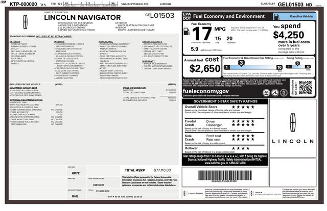 Used 2016 Lincoln Navigator Reserve AWD/4WD image 36