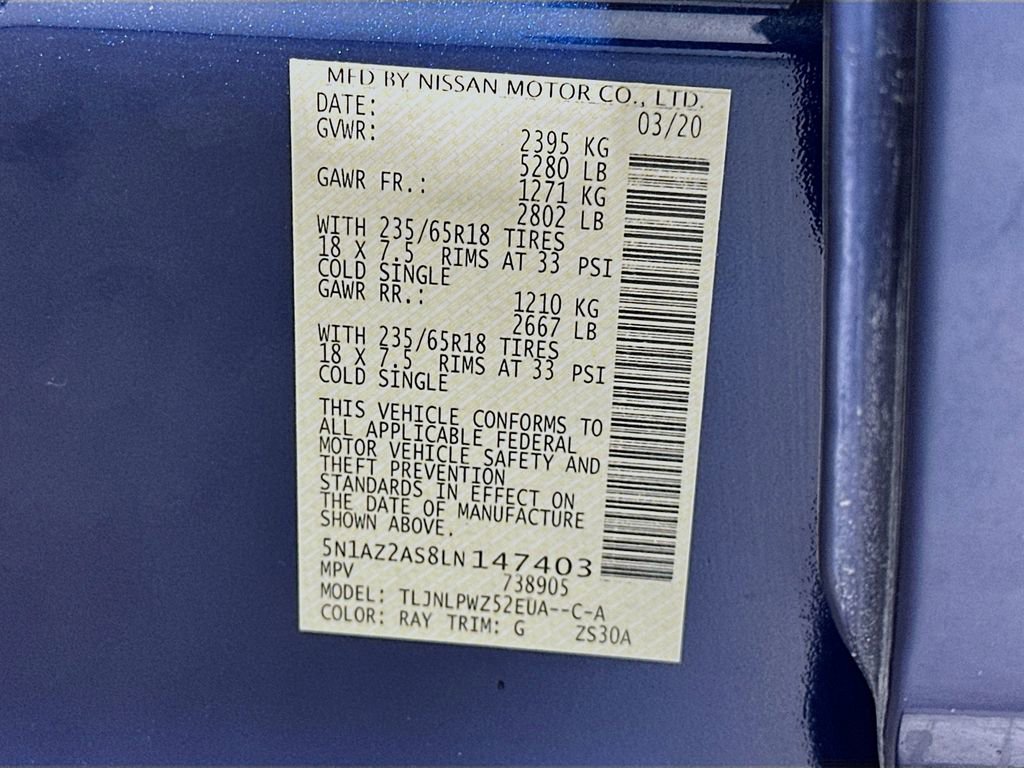 Used 2020 Nissan Murano S w/ Technology Package image 33