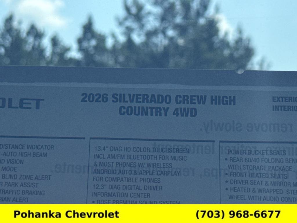 New 2026 Chevrolet Silverado 1500 High Country w/ High Country Premium Package AWD/4WD image 27