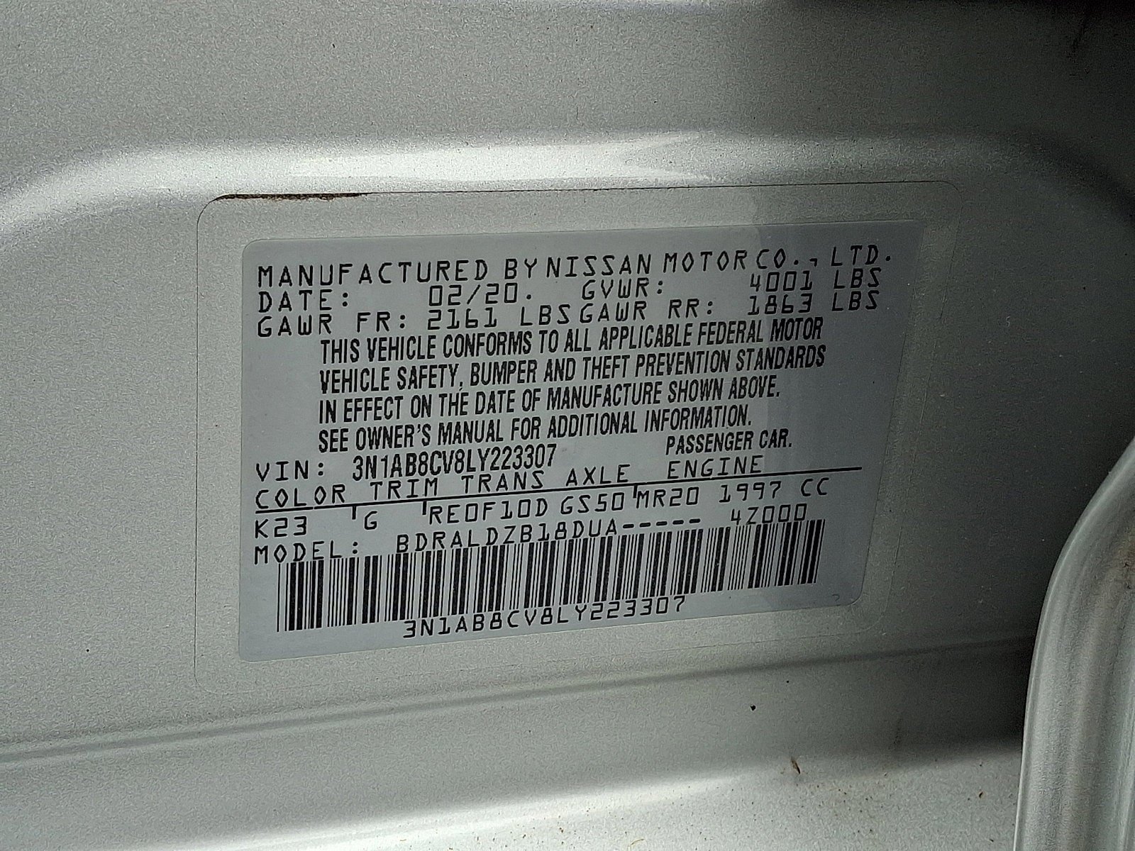 Used 2020 Nissan Sentra SV w/ Trunk Package FWD image 26