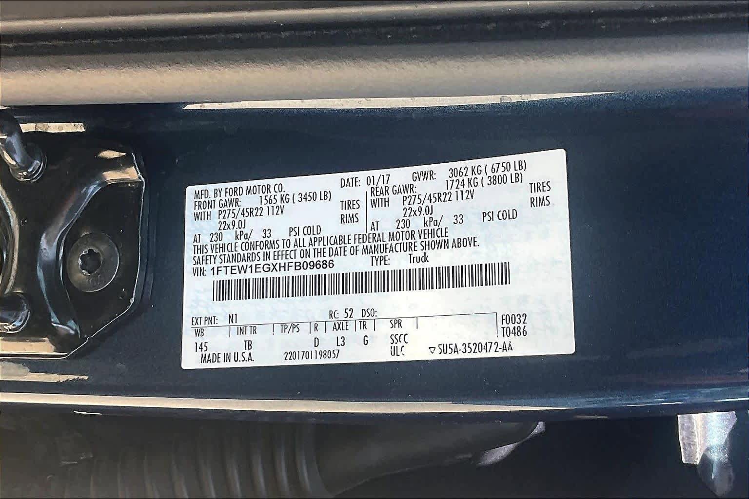 Used 2017 Ford F150 Limited w/ Trailer Tow Package AWD/4WD image 34